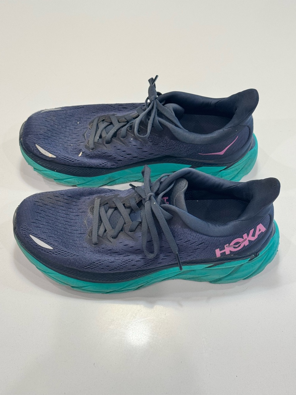 HOKA Wmns Clifton 8 'Outer Space Atlantis SKU 1119394 Size 8B Blue /teal/pink - Picture 2 of 11